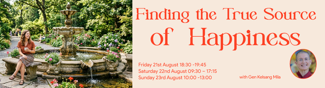 Urban Retreat – Finding the True Source of Happiness with Gen Kelsang Mila – Public – Whole event